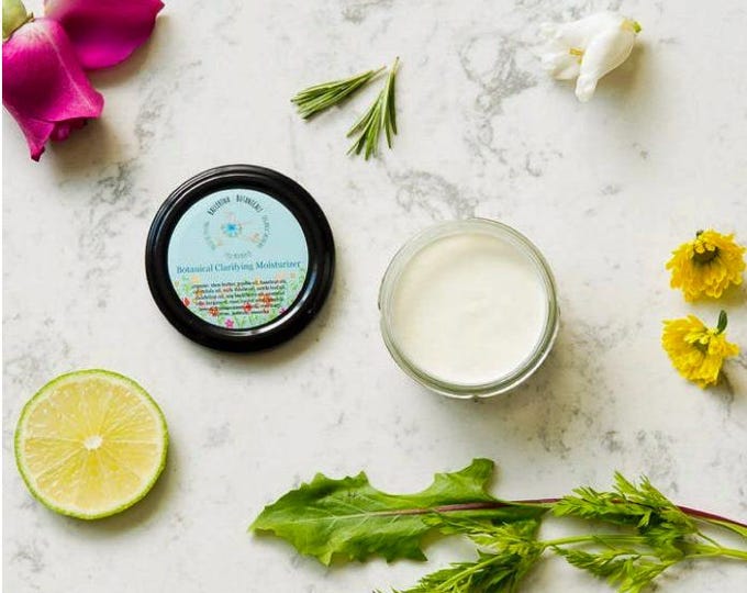Lightweight Face Cream | Botanical Moisturizer with Essential Oils | Organic Face Cream for Combination Skin | 2 oz moisturizer