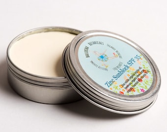 Zinc Sunblock | Organic Sunscreen SPF 35, Water Resistant, Jojoba Oil, and Vitamin E for Face and Body | Face Sunscreen