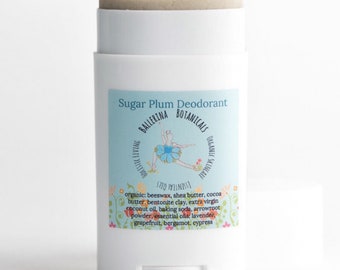 Organic Deodorant with Bentonite Clay, Grapefruit, Bergamot, Lavender | Natural Deodorant for Deodorizing, and Aluminum Free