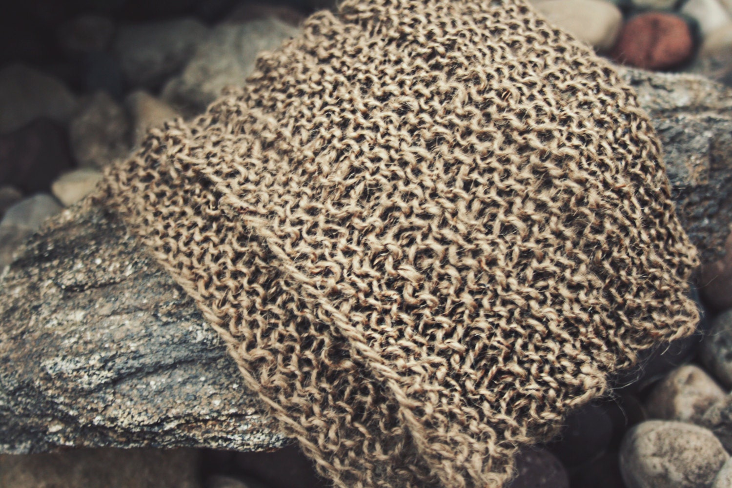 Exfoliating Washcloth Jute Washcloth Hand Knit by Us for Dry skin and