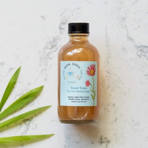 Tonico viso all&#39;albero del tè / Tonico a base di aceto di mele / Tonico viso per pelli impure e grasse (113 g)