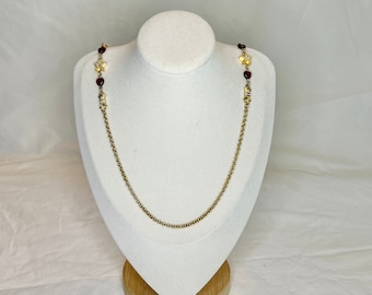 Vintage Gold Tone Kirks Folly Long Necklace