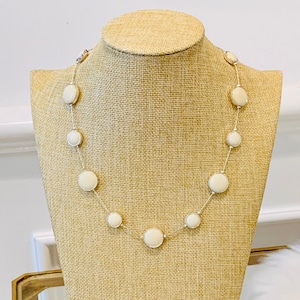 Vintage Napier Silver Tone Chain with White Stones with Tags 19.5&quot;