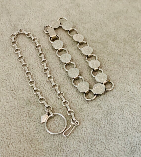 Two Vintage Sarah Coventry Silver Tone Chain Link… - image 1