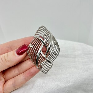 Vintage Silver Tone Monet Brooch Pin