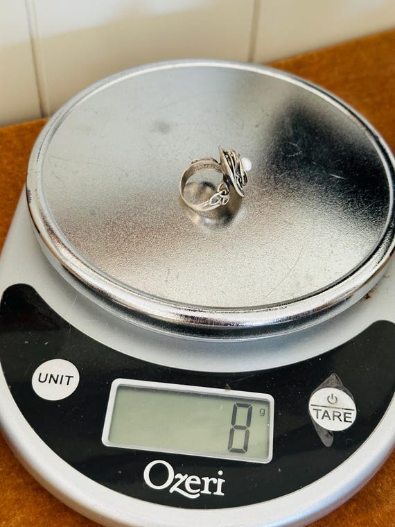 Sterling Silver 925 Statement Artisan Ring With C… - image 12