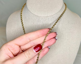 Vintage Gold Tone American Showcase Rope Chain Necklace