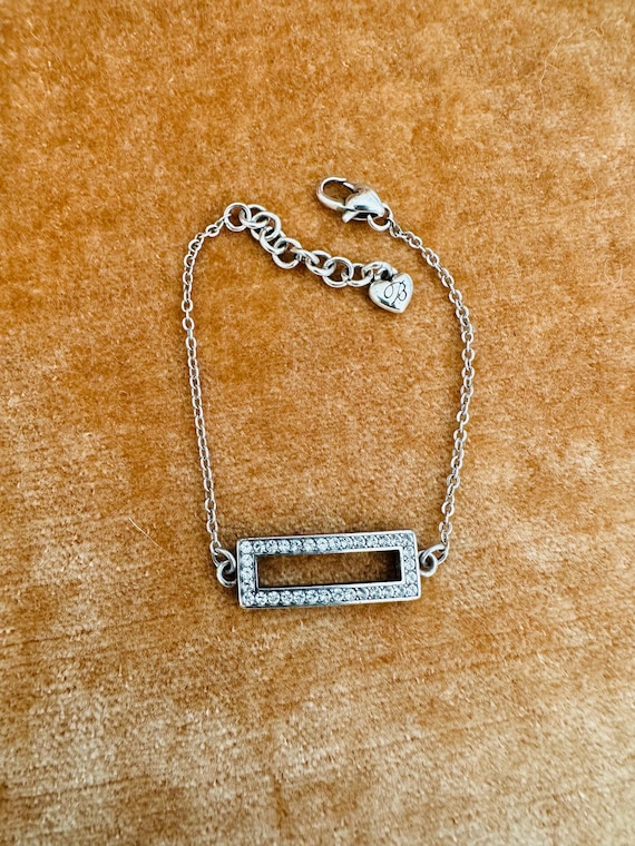 Brighton Starry Night Rectangular Silver Rhinesto… - image 3