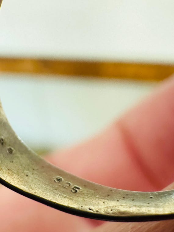 Sterling Silver 925 Statement Artisan Ring With C… - image 11