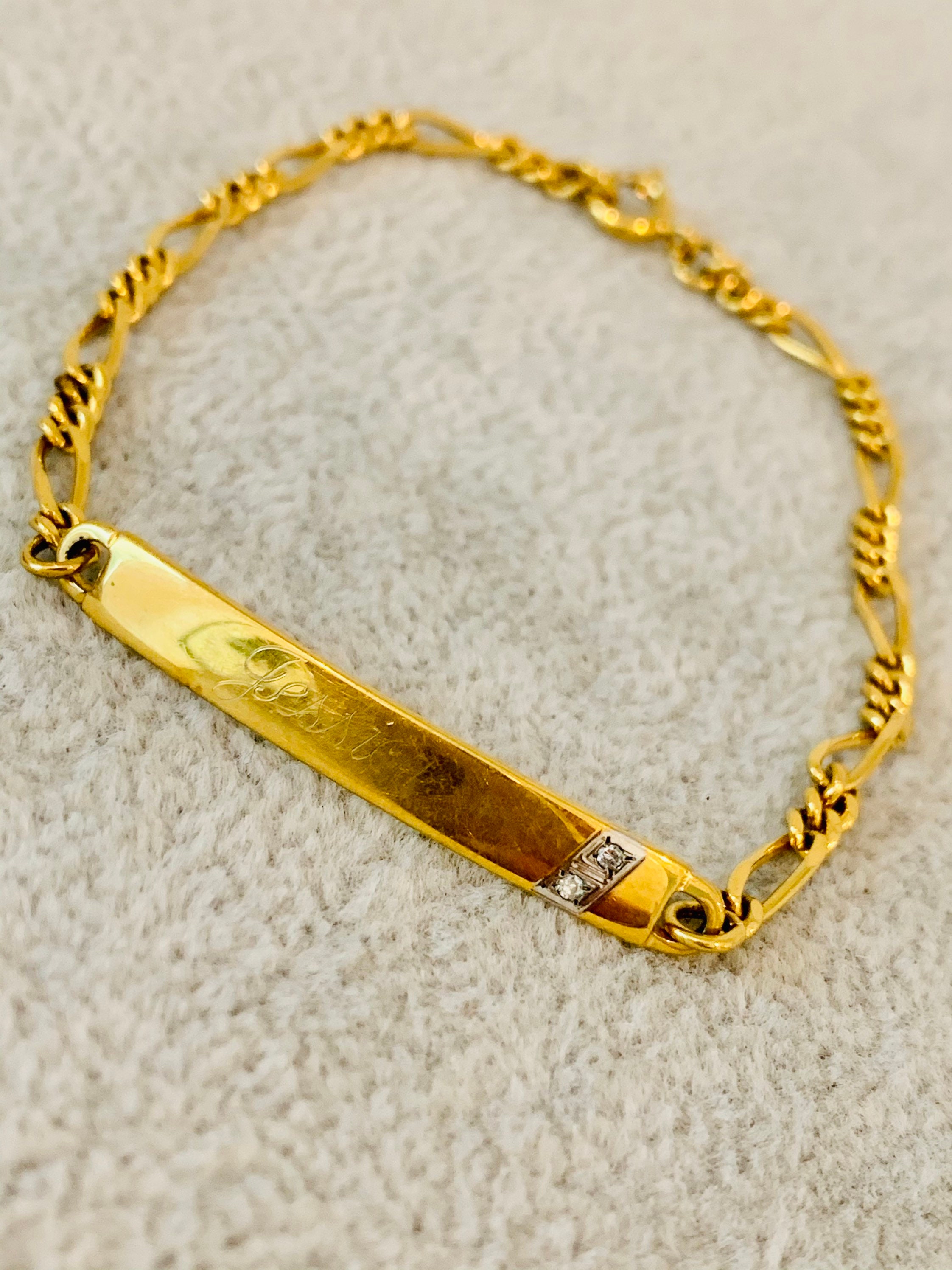Vintage Spiegel Gold Tone Engraved Chain Link Bracelet Etsy