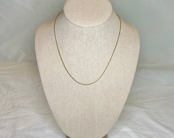 Vintage Gold Tone Parklane Dainty Chain Link Necklace