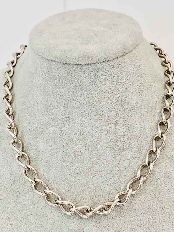 Vintage Sarah Coventry Silver Tone Chain Link Nec… - image 3