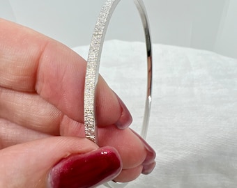 Vintage Monet Silver Tone Textured Bangle