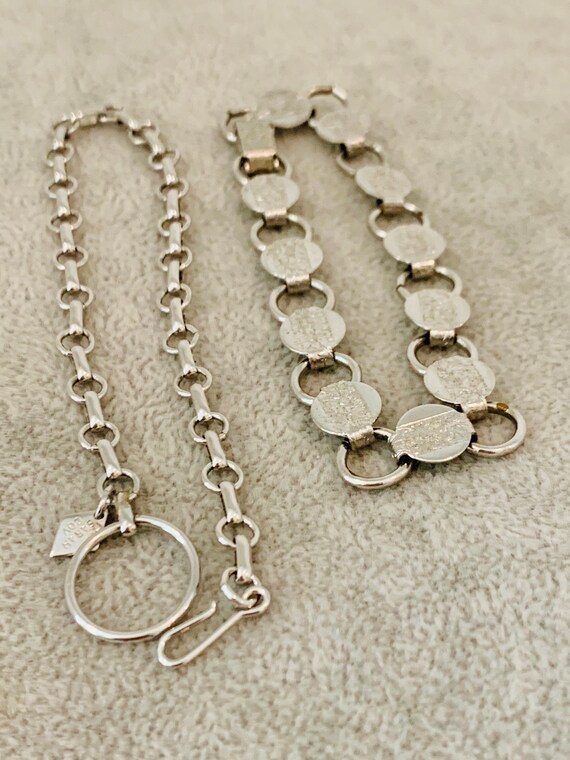 Two Vintage Sarah Coventry Silver Tone Chain Link… - image 2