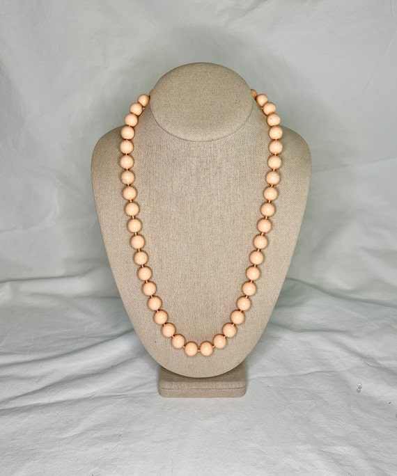 Vintage Trifari Peach Tone Beaded Necklace