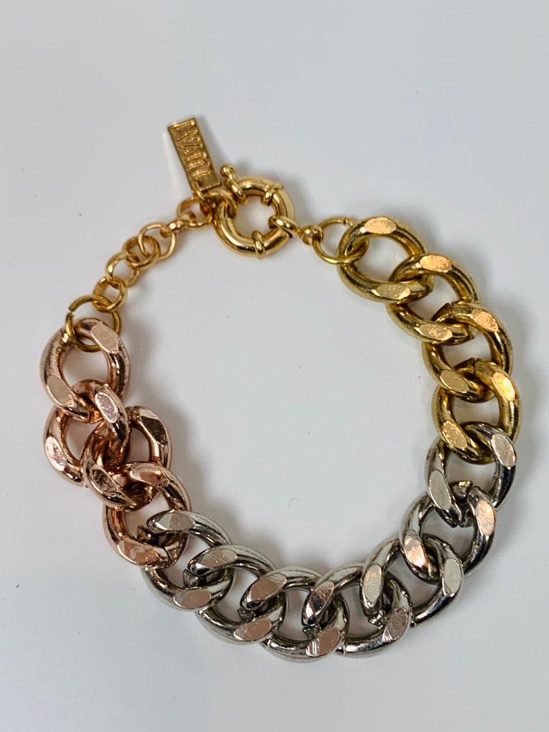 Vintage Luvaj Tri Colored Chain Link Bracelet