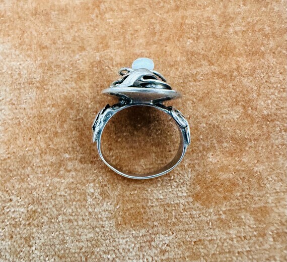 Sterling Silver 925 Statement Artisan Ring With C… - image 8