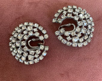 Orecchini strass Duche Lilly vintage, firmati