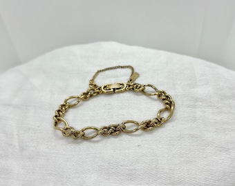 Vintage Monet Gold Tone Chain Link Bracelet