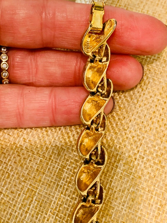 Vintage Gold Tone Chain Link Bracelet - image 7