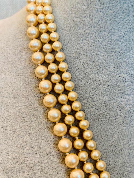 Vintage Marvella Faux Pearls Three Individual Sep… - image 6