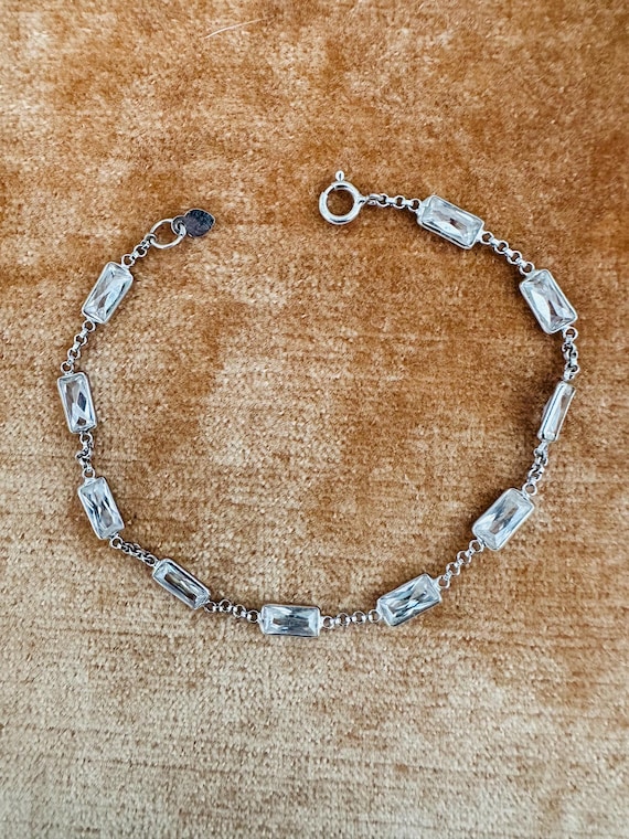 925 Sterling Silver Rectangular Crystals By The Y… - image 2