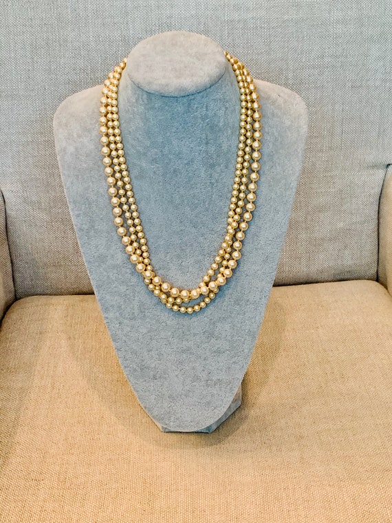 Vintage Marvella Faux Pearls Three Individual Sep… - image 2