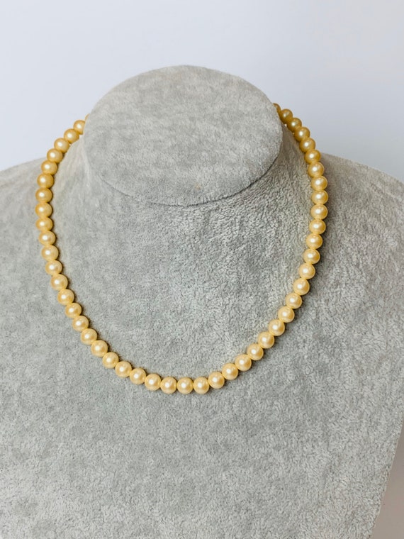 Vintage Japanese Classic String of Faux Pearls Cha