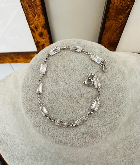 925 Sterling Silver Rectangular Crystals By The Y… - image 3