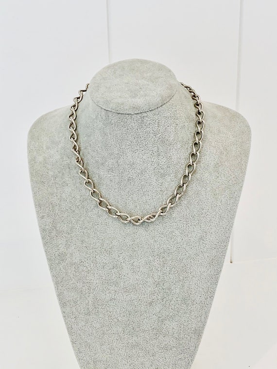 Vintage Sarah Coventry Silver Tone Chain Link Nec… - image 1