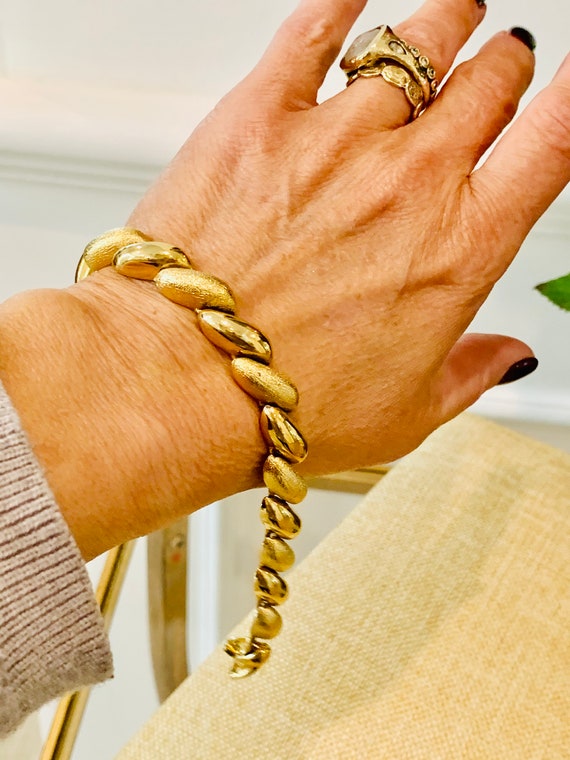 Vintage Gold Tone Chain Link Bracelet - image 9