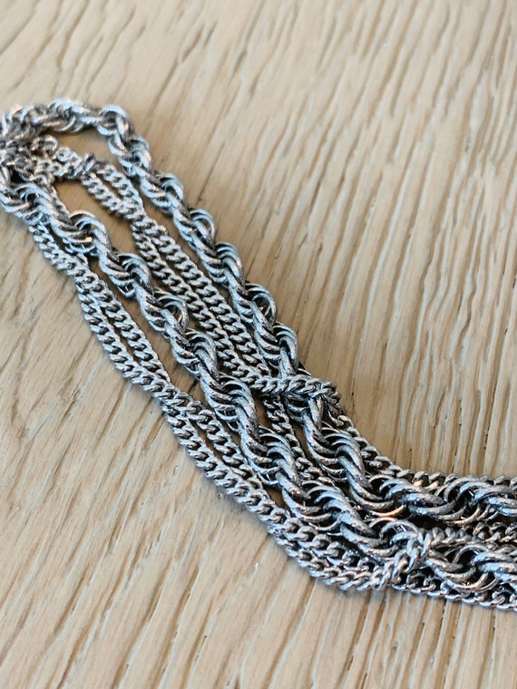 3 strand gemstone belt loop chain