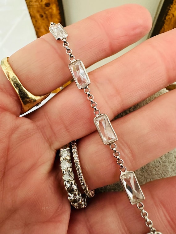 925 Sterling Silver Rectangular Crystals By The Y… - image 6