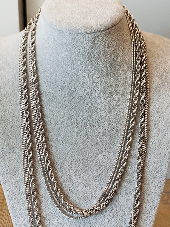 Buy MONET Silver Tone Chain Link Toggle Necklace, 17, Vintage AJ17 Online  in India - Etsy