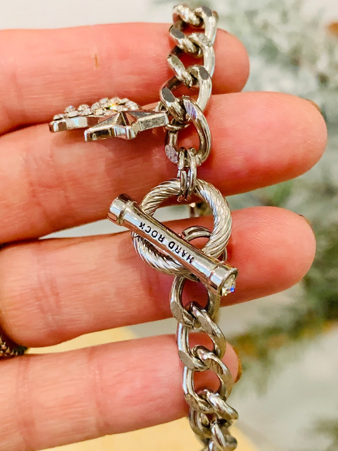 Vintage Hard Rock Cafe Silver Tone Rhinestone Shooting Star Etsy