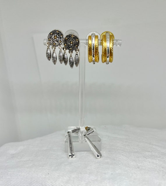 Set of 3 Pairs of Vintage Napier Earrings - image 1