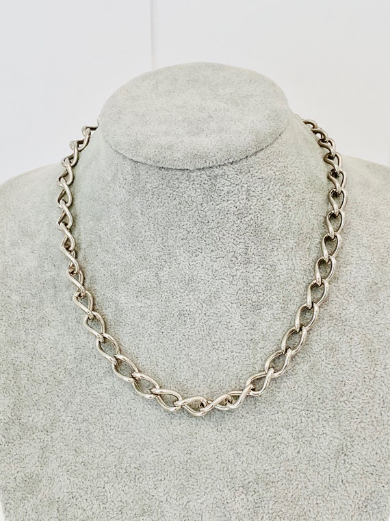 Vintage Sarah Coventry Silver Tone Chain Link Nec… - image 2