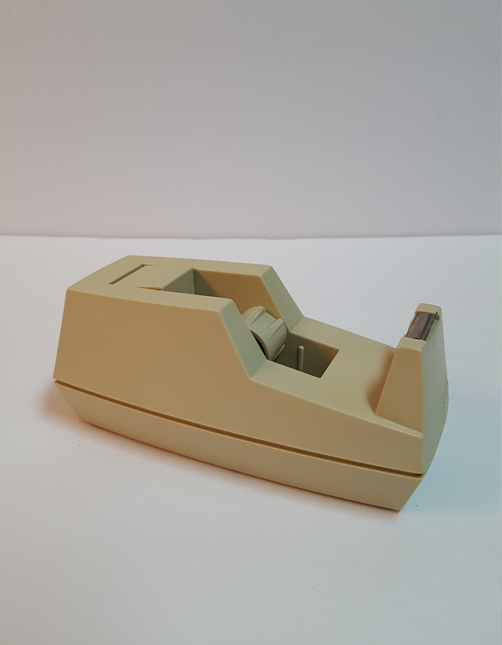 Vintage Scotch C40 Deluxe Desk Tape Dispenser Cream Heavy Etsy