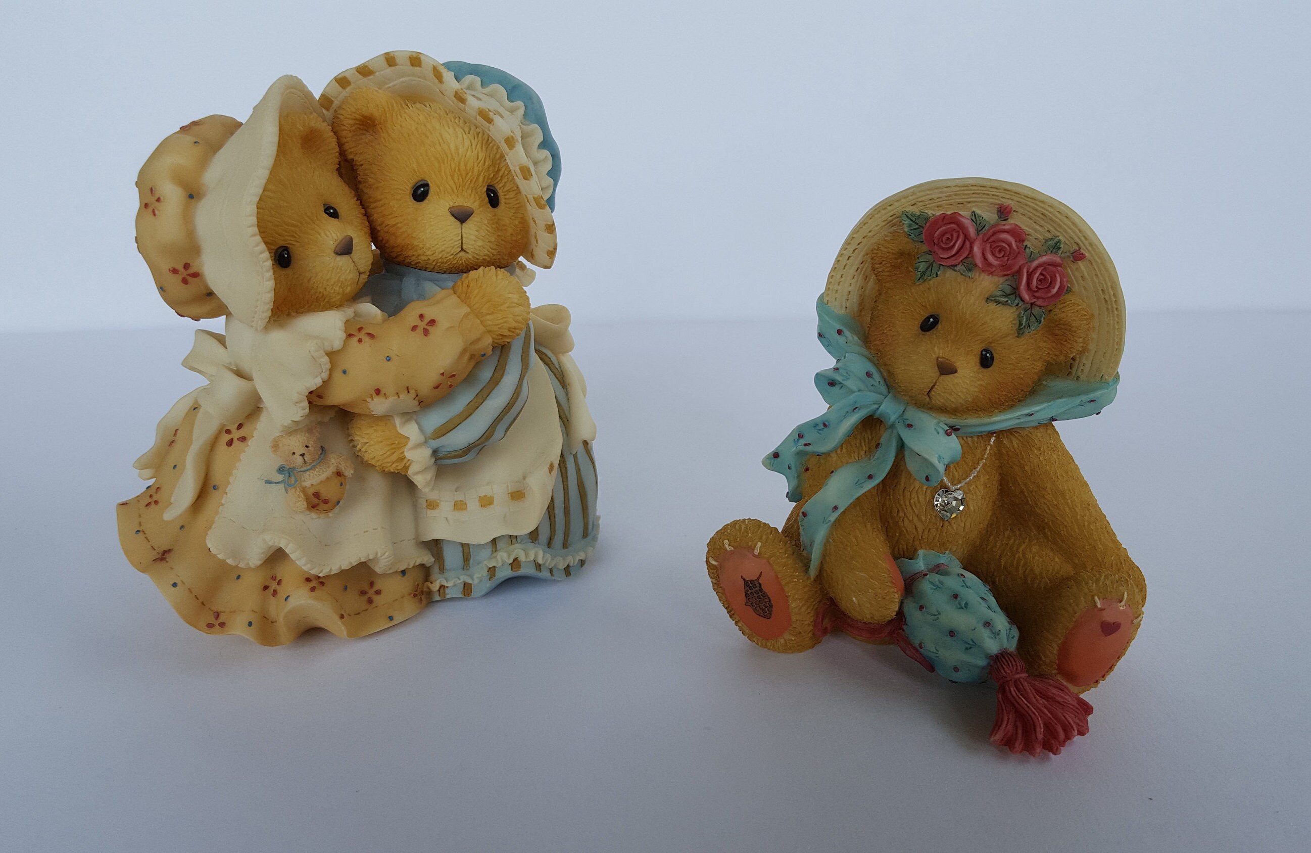 Set of 2 Vintage Enesco Cherished Teddies Haley and Logan