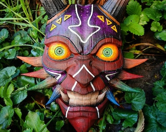 Majora's mask Hannya style to hang on the wall, Japanese mask, oni, yokai