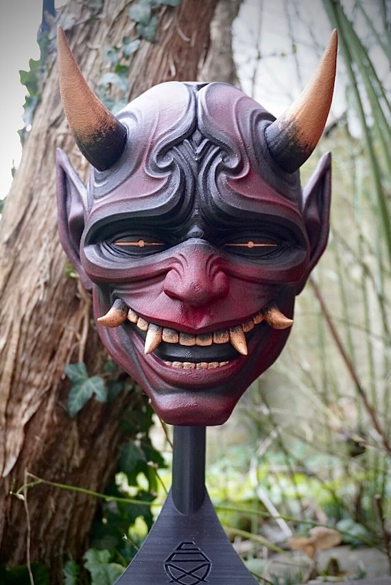 Masque japonais Hannya 55 Masque de démon Oni Masque de samouraï