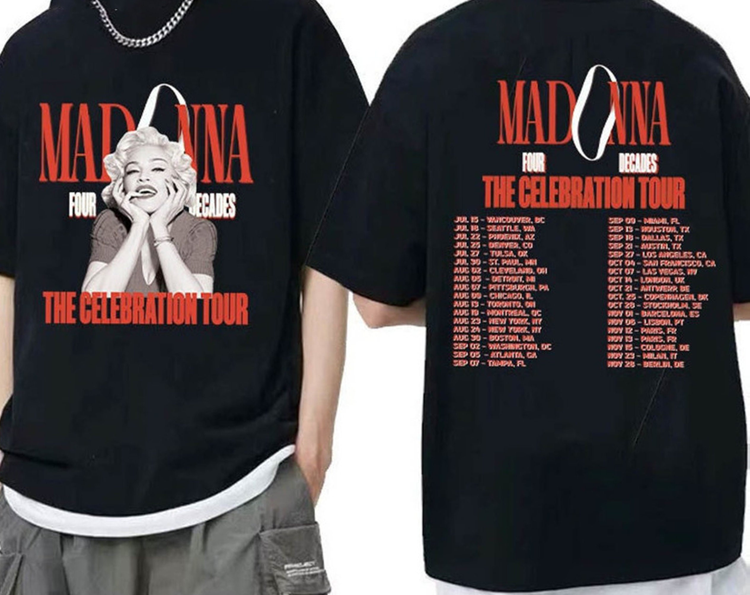 Discover マドンナ メンズ レディース Tシャツ Madonna 2023 Tour
