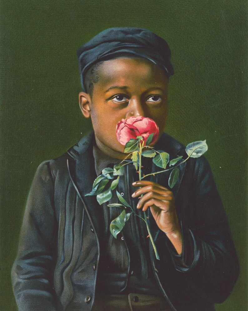 Vintage African American Wall Art 1895 Black Art African Etsy
