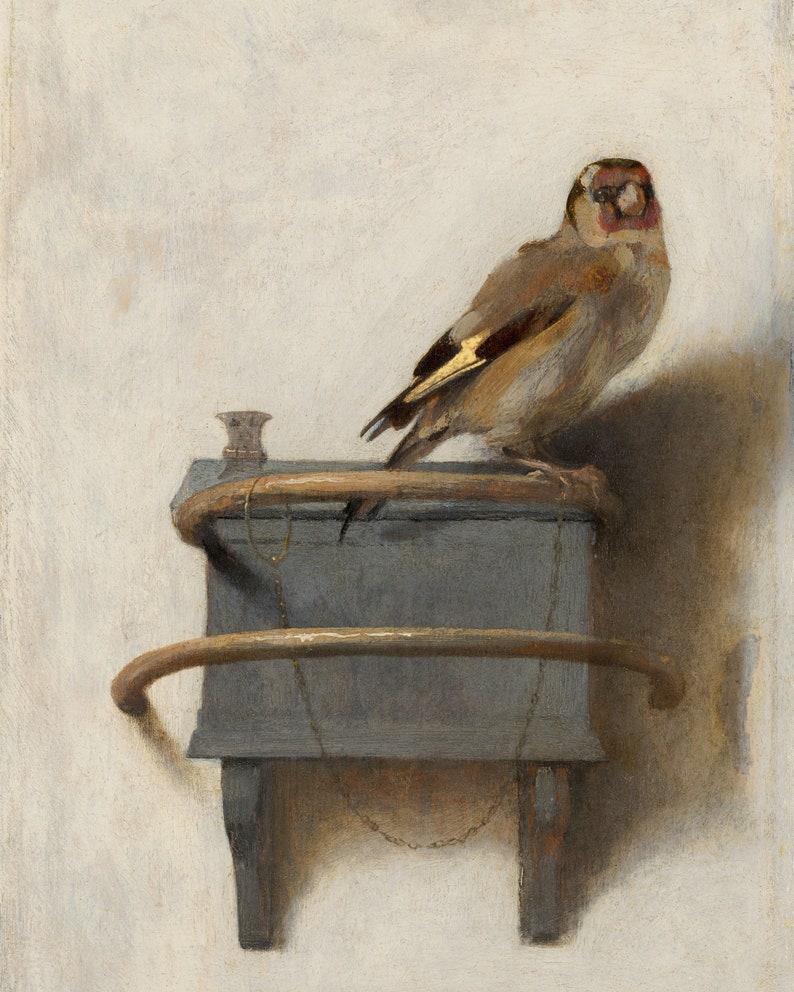 The Goldfinch by Carel Fabritius Vintage Bird Painting | Etsy