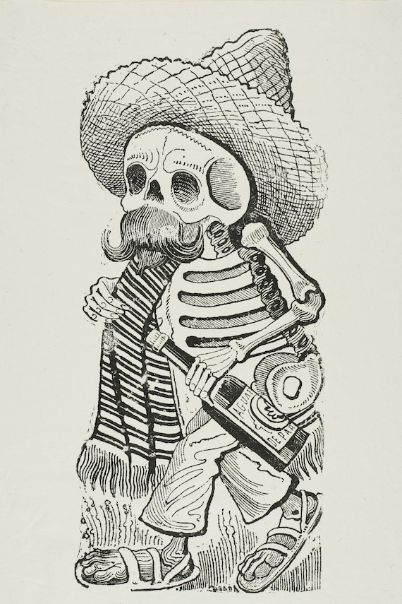 Calavera of Francisco Madero by Jose Guadalupe Posada | Etsy