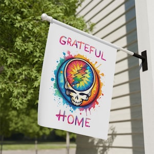 Grateful Dead, Stealie, 13 Punkt, Aquarell, Grateful Home, Flagge, Boot, Garten- und Hausbanner, Totenkopf