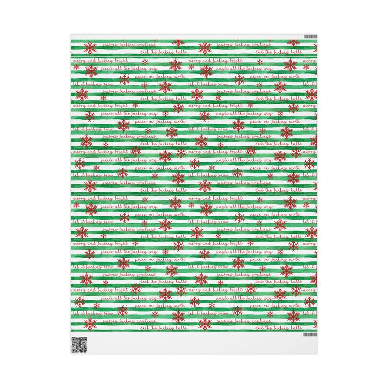 Swear Word Holiday Wrapping Paper Wrapping Papers | Adult Funny Curse Word Gift Wrap image 8