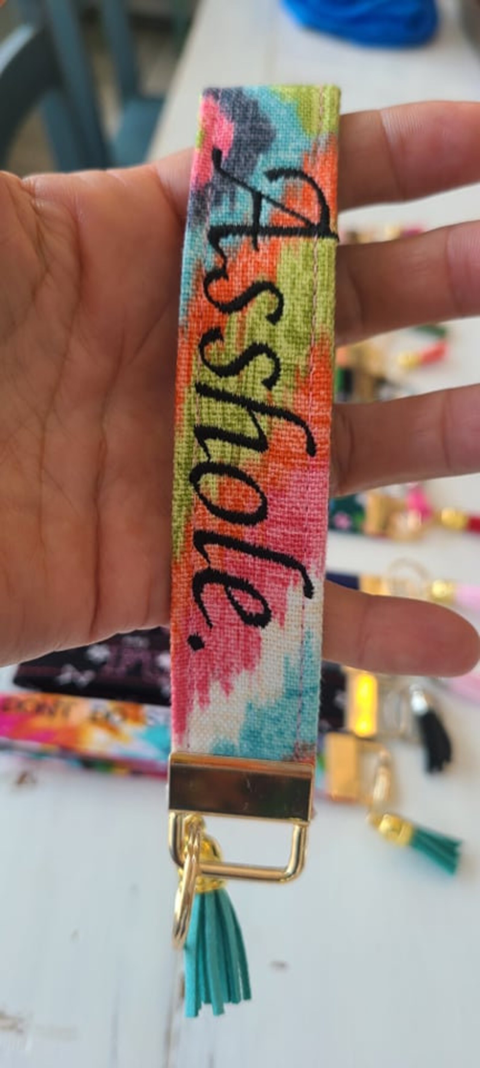 Key Chain Wristlet Key Fob Fabric That is Customizable Can - Etsy