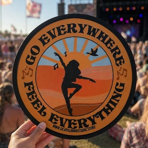Foldable Disk Fan, Goose the Band, A western Sun, Go Everywhere Feel Everything, Festival, lot, concert, frisbee