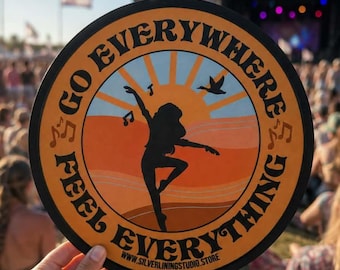 Foldable Disk Fan, Goose the Band, A western Sun, Go Everywhere Feel Everything, Festival, lot, concert, frisbee